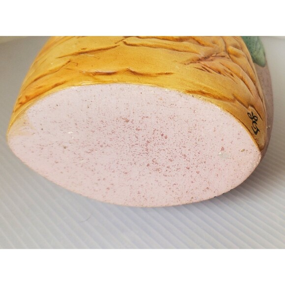 Southwestern Original 3d Studio Art Pottery Wolf Vase Floral Cactus Desert Decor - Picture 10 of 14